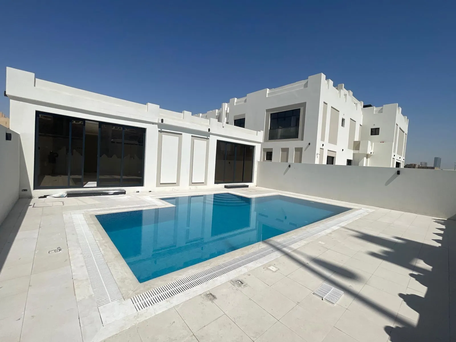 Finished villa with swimming pool ready for handover